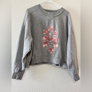 Free people embroidered logo sweater